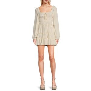 Chelsea & Violet Long Sleeve Ruffle Tiered Smocked Dress